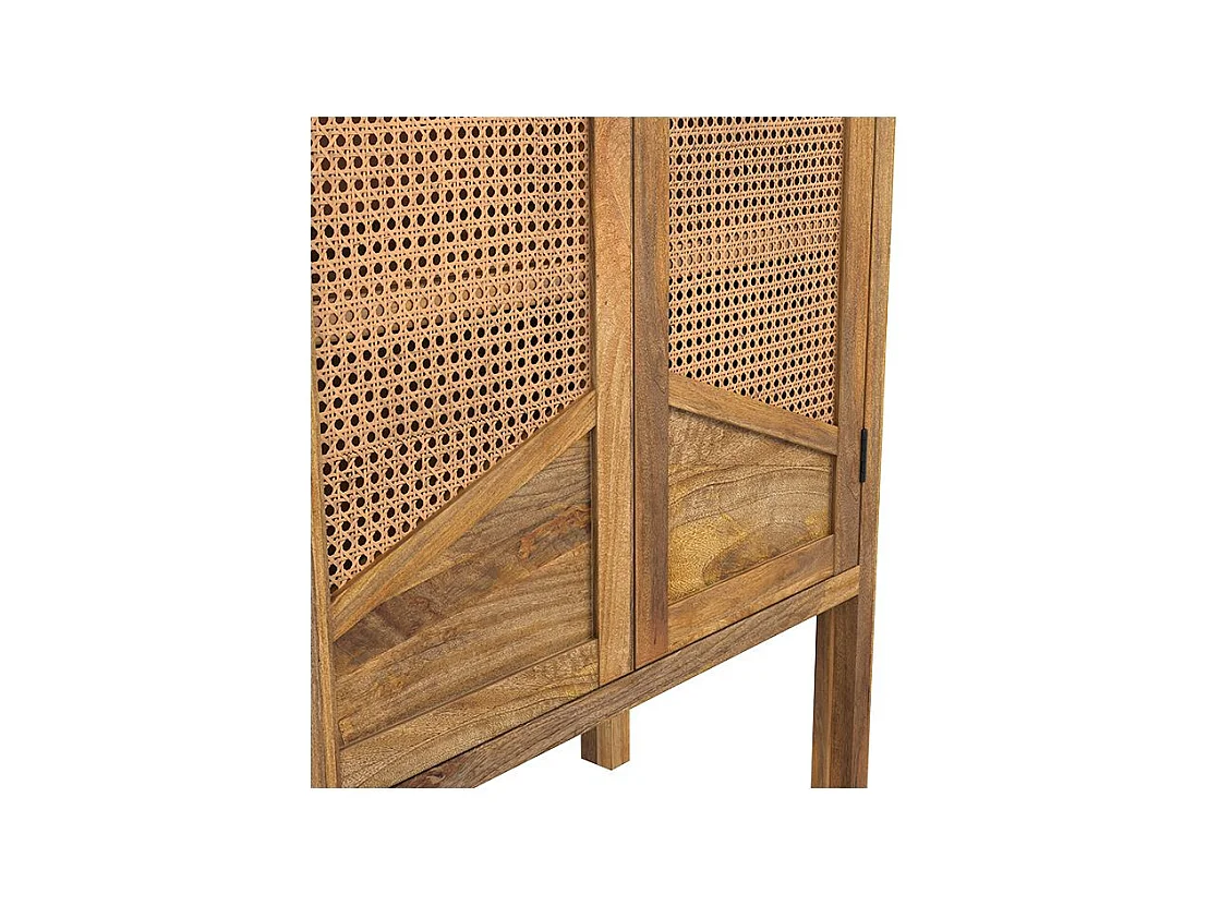 Armadio a 2 ante in legno e canna - Tiki