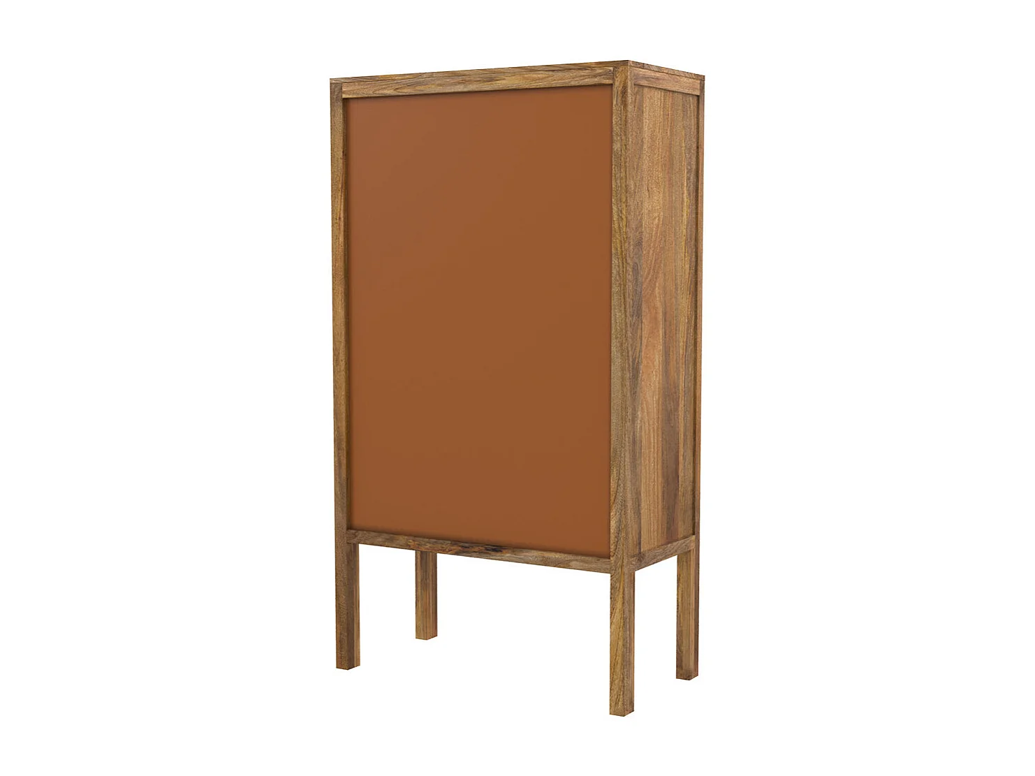 Armoire en cannage et bois 2 portes - Tiki