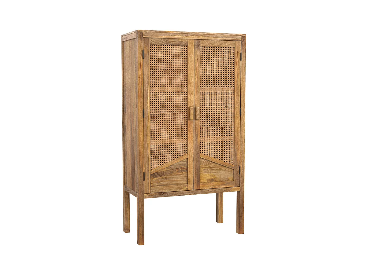 Armario de caña y madera de mango y caña - Tiki
