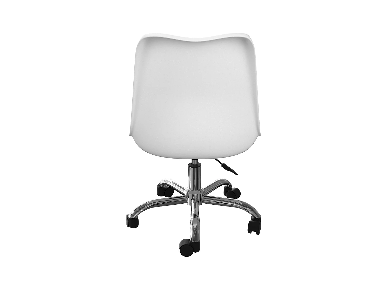 Chaise de bureau blanche sur roulettes - Skandi