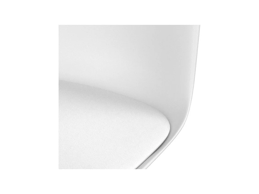 Chaise de bureau blanche sur roulettes - Skandi