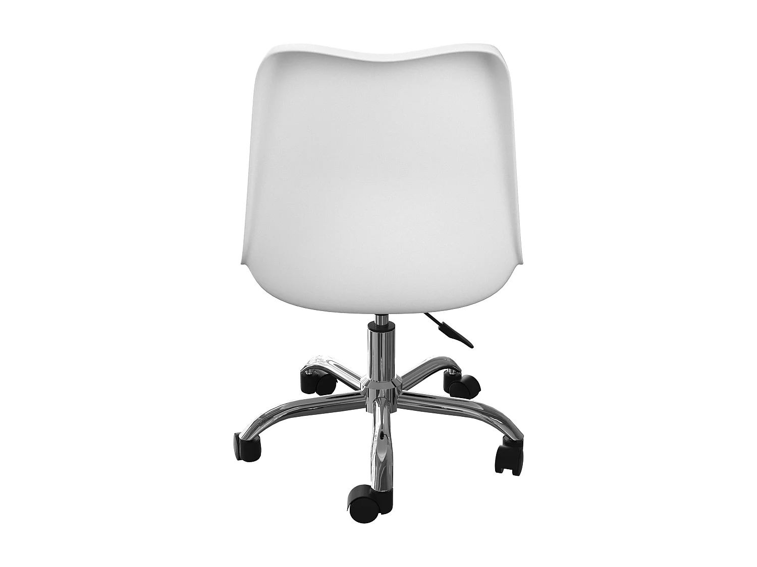 Sedia da ufficio bianca su rotelle - Skandi