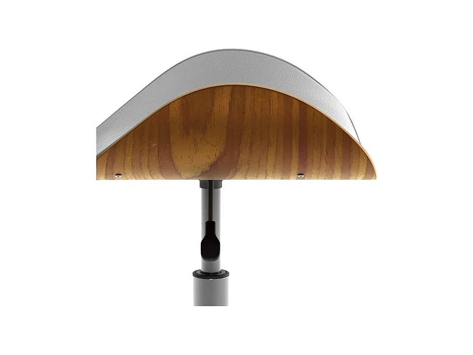 Sedia da scrivania  girevole in pelle sintetica bianca 79-91 cm - Baudoin