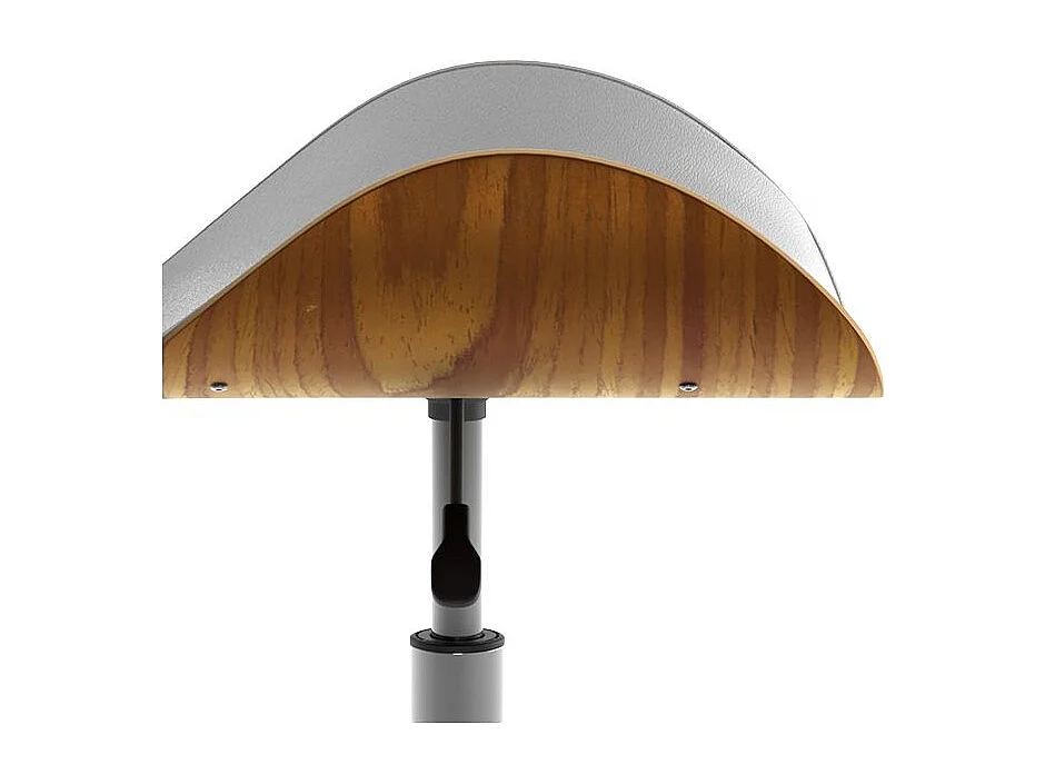 Chaise de bureau pivotante en cuir synthétique blanc 79-91cm - Baudoin