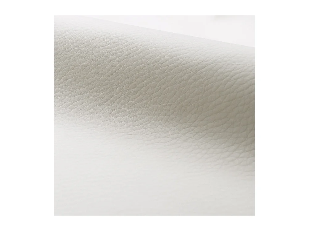 Silla giratoria de madera y PU blanco con ruedas - Adelmar