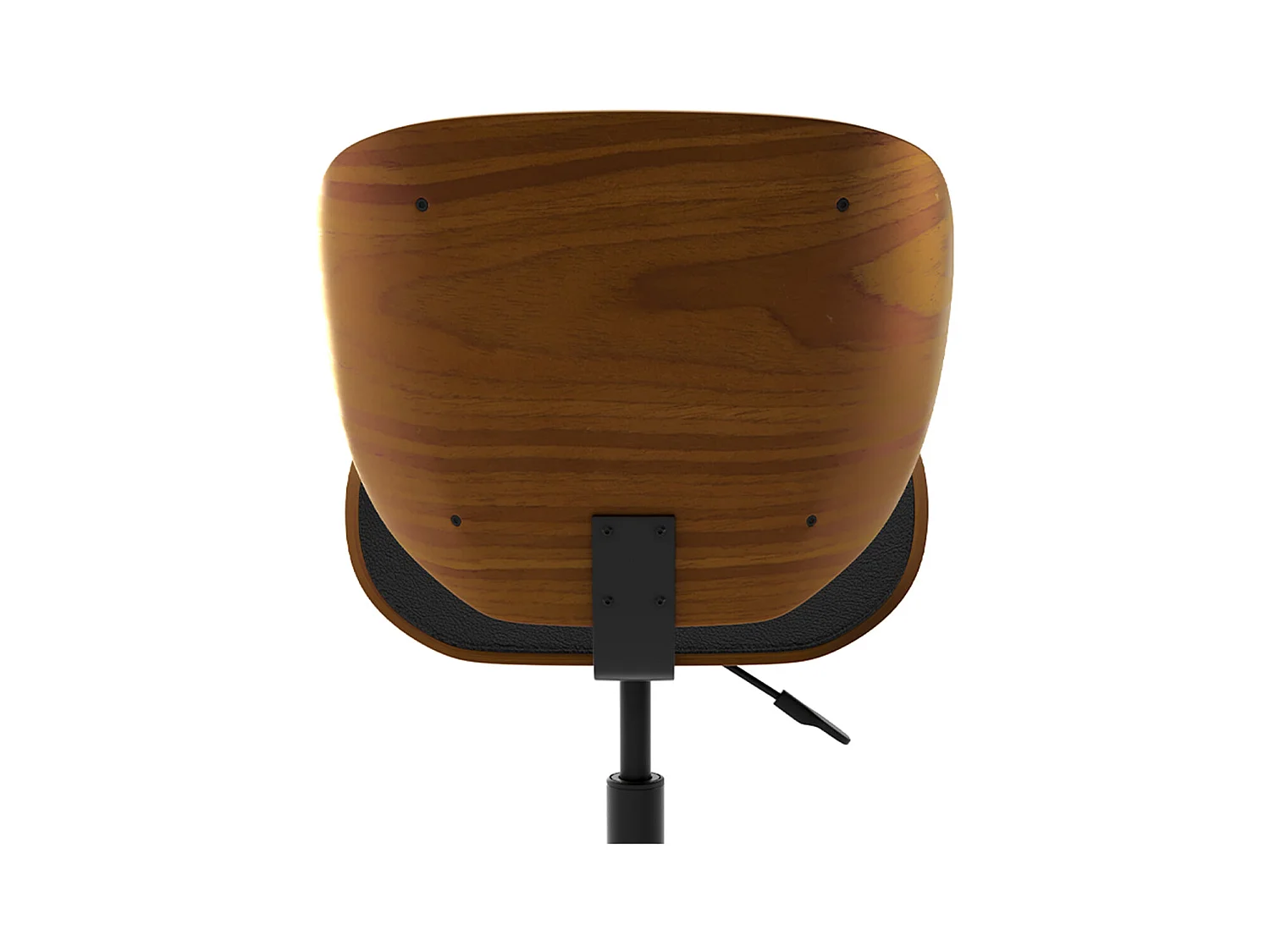 Silla giratoria de oficina en piel sintética negra 79-91cm - Baudoin