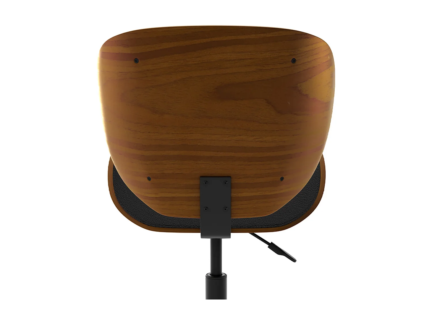 Silla giratoria de oficina en piel sintética negra 79-91cm - Baudoin