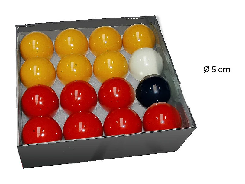 Pack billes billard pool en résine - Pool