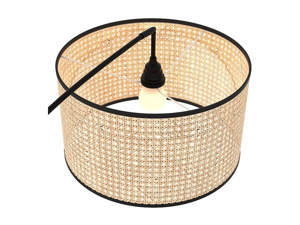 Lámpara de pie en ratán y metal - Aimée