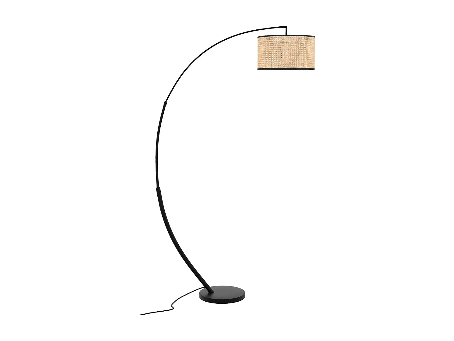 Lámpara de pie en ratán y metal - Aimée