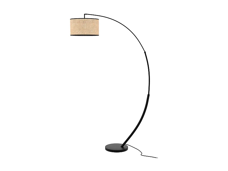 Lámpara de pie en ratán y metal - Aimée