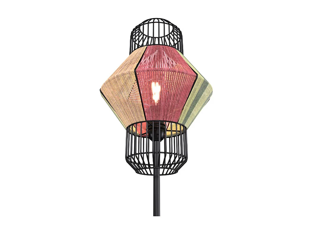 Lampadaire en métal et coton multicolore - Surma