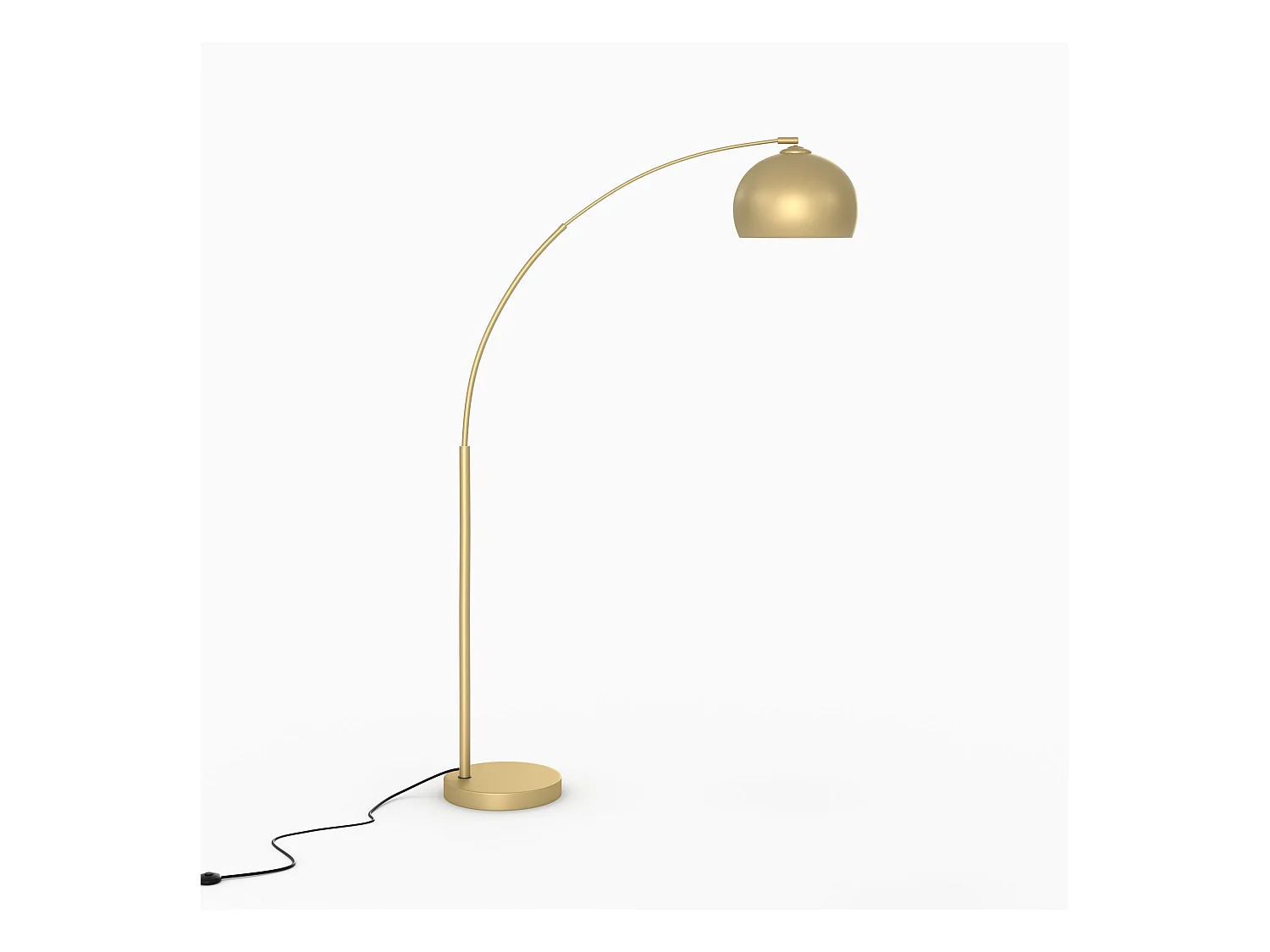 Lampadaire en métal couleur laiton - Dinard