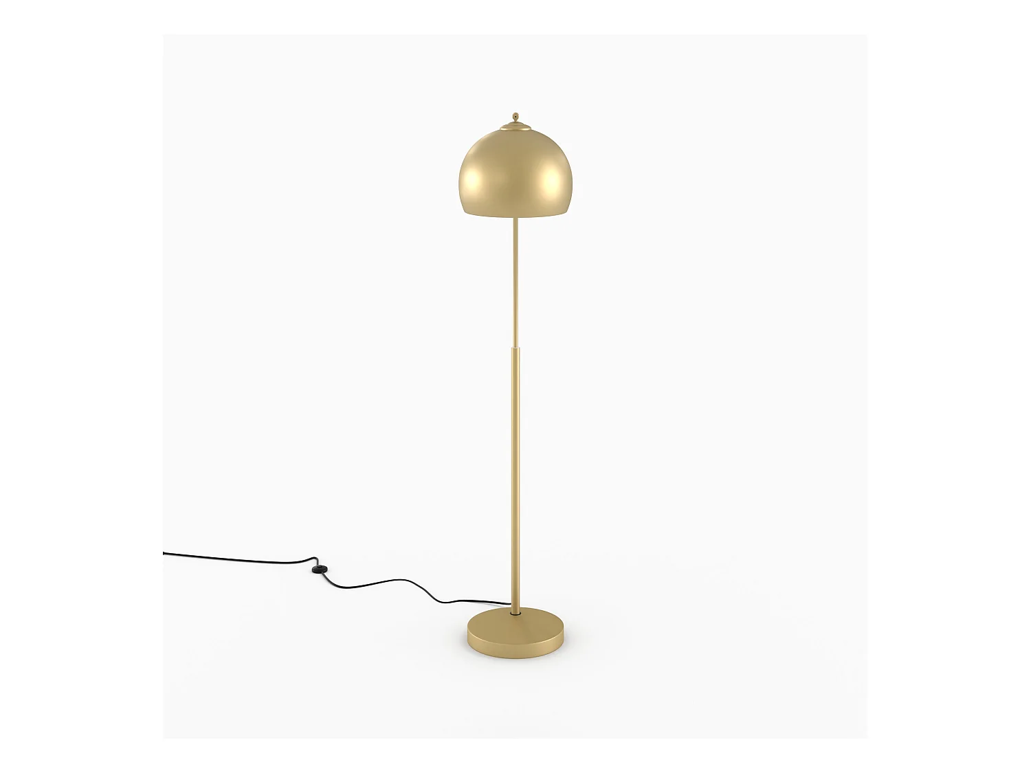 Lampadaire en métal couleur laiton - Dinard