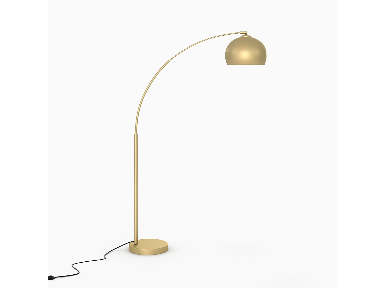 Lámpara de pie en metal color latón - Dinard