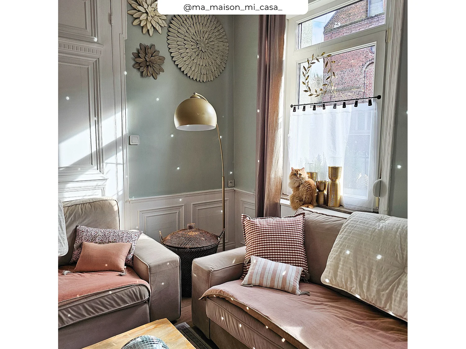 Lámpara de pie en metal color latón - Dinard