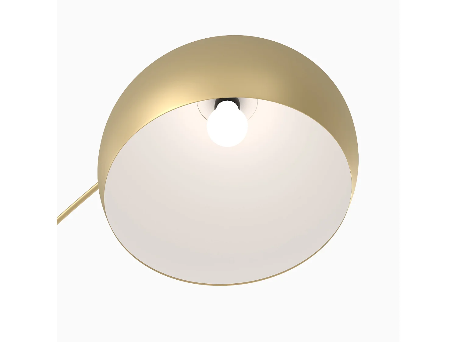 Lampadaire en métal couleur laiton - Dinard