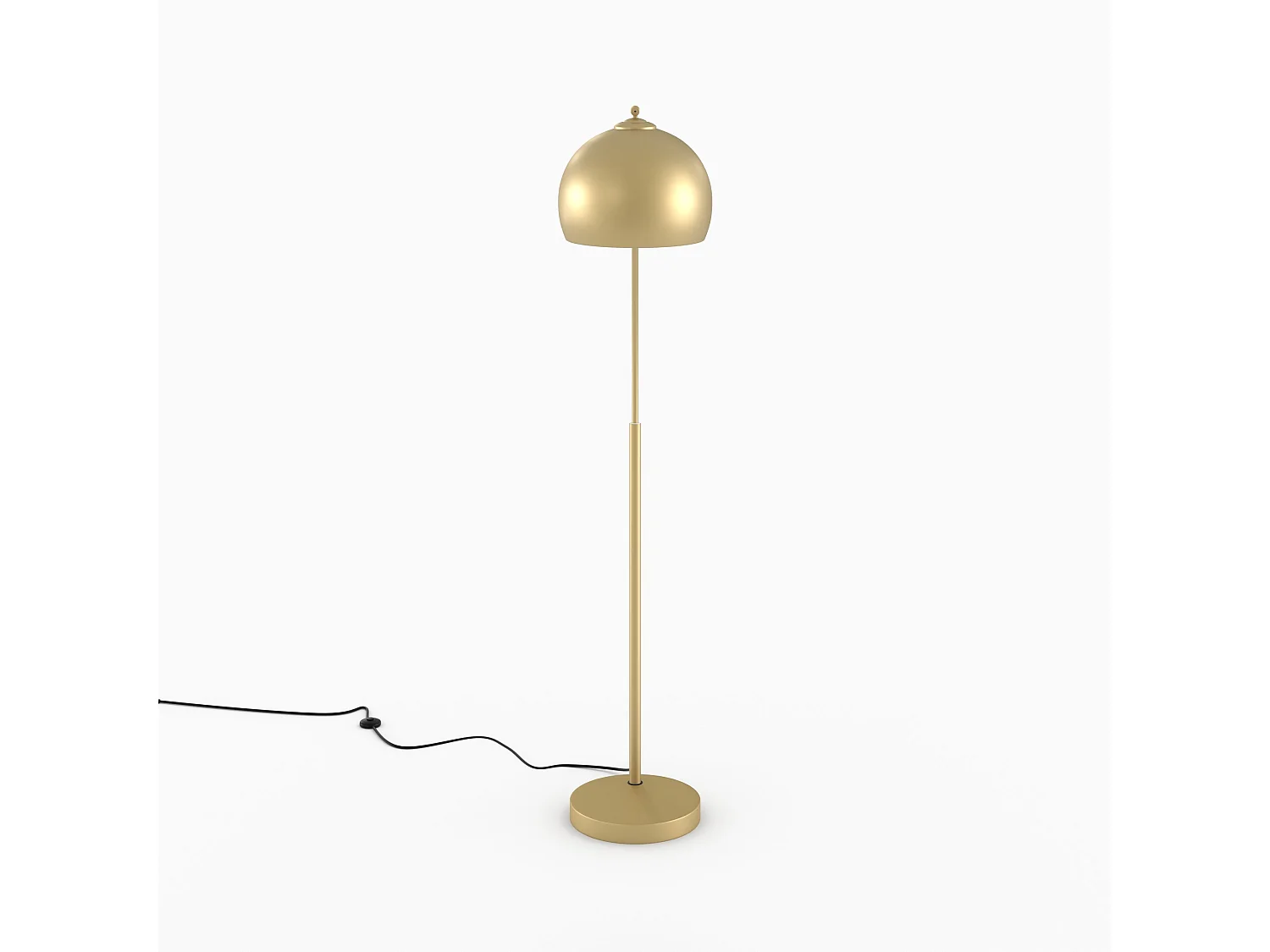 Lampadaire en métal couleur laiton - Dinard