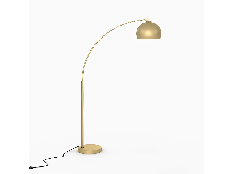 Lámpara de pie en metal color latón - Dinard