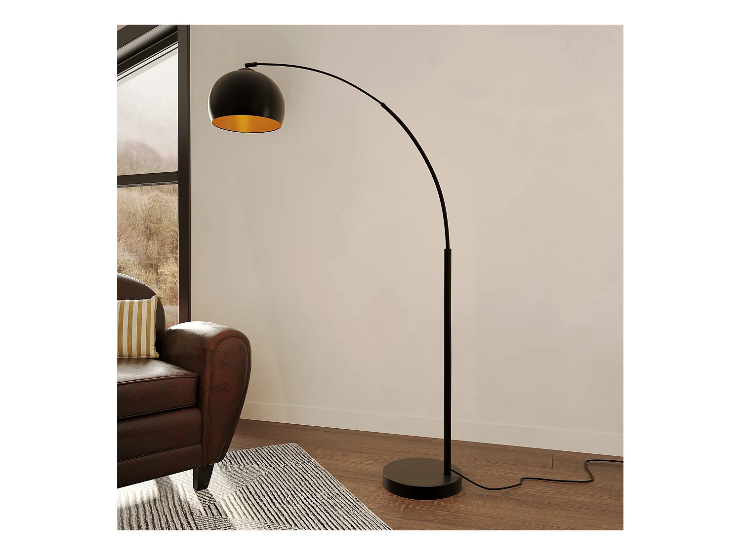 Lampadaire en métal noir - Dinard