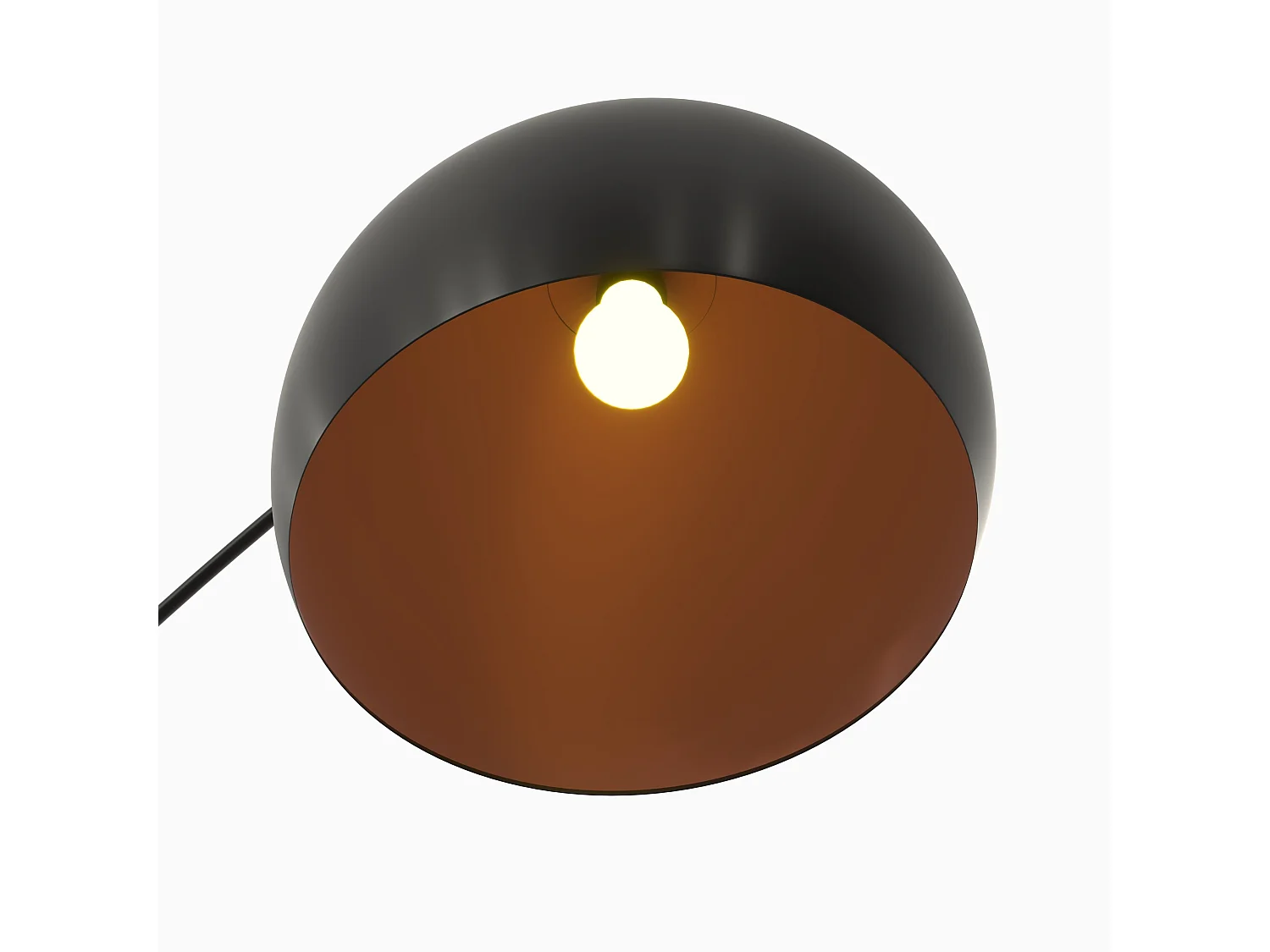 Lámpara de pie con pantalla de metal negro - Dinard