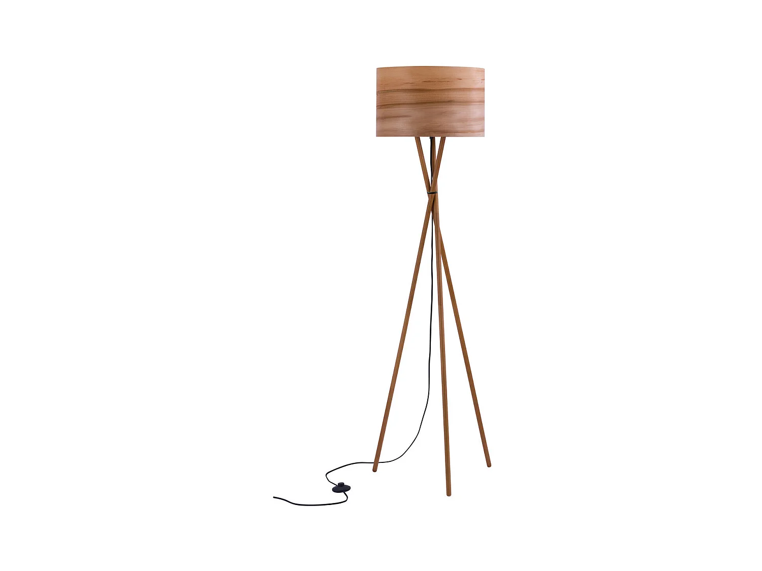 Lampadaire en bois d'hêtre et feuille de bois - Kyoto