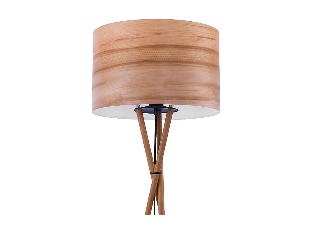 Lámpara de pie en madera de haya y hoja de madera - Kyoto
