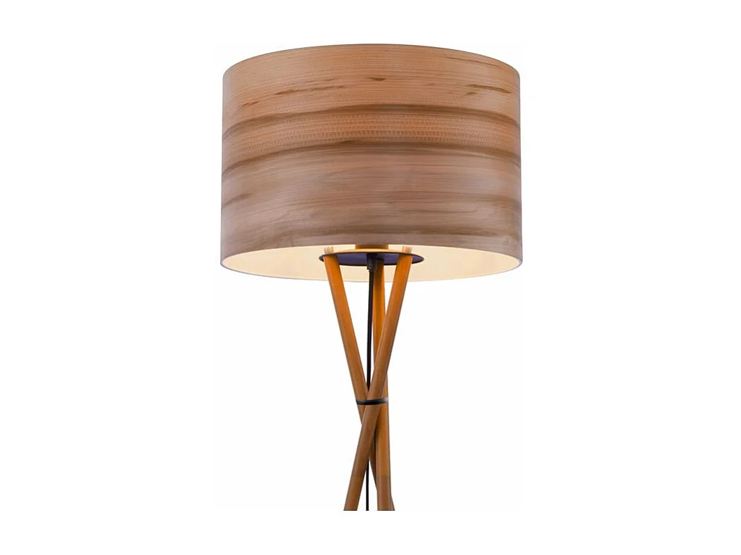 Lámpara de pie en madera de haya y hoja de madera - Kyoto