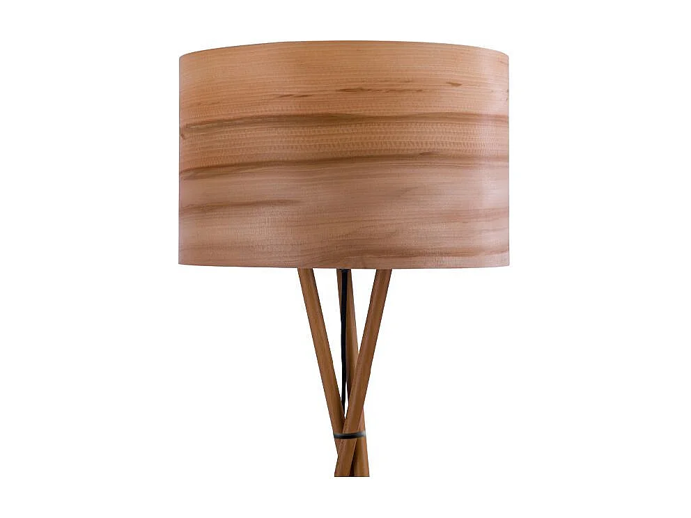 Lámpara de pie en madera de haya y hoja de madera - Kyoto