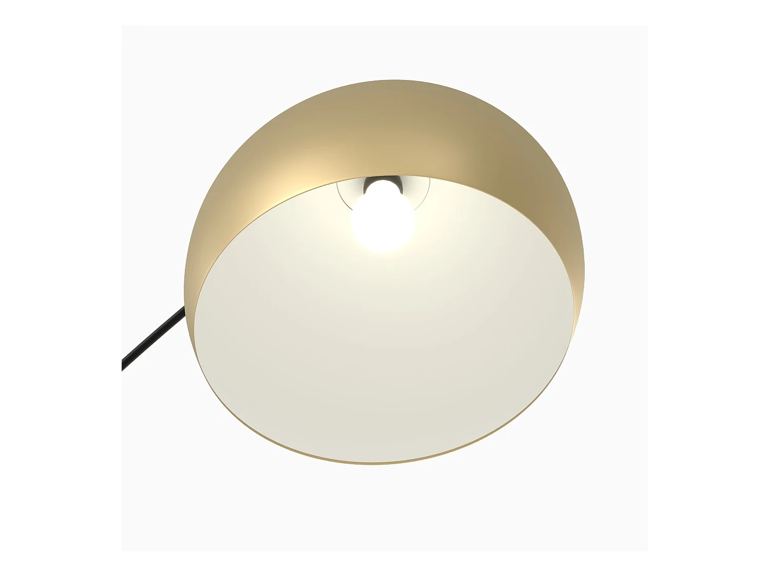 Lampadaire en métal couleur noir et laiton - Dinard