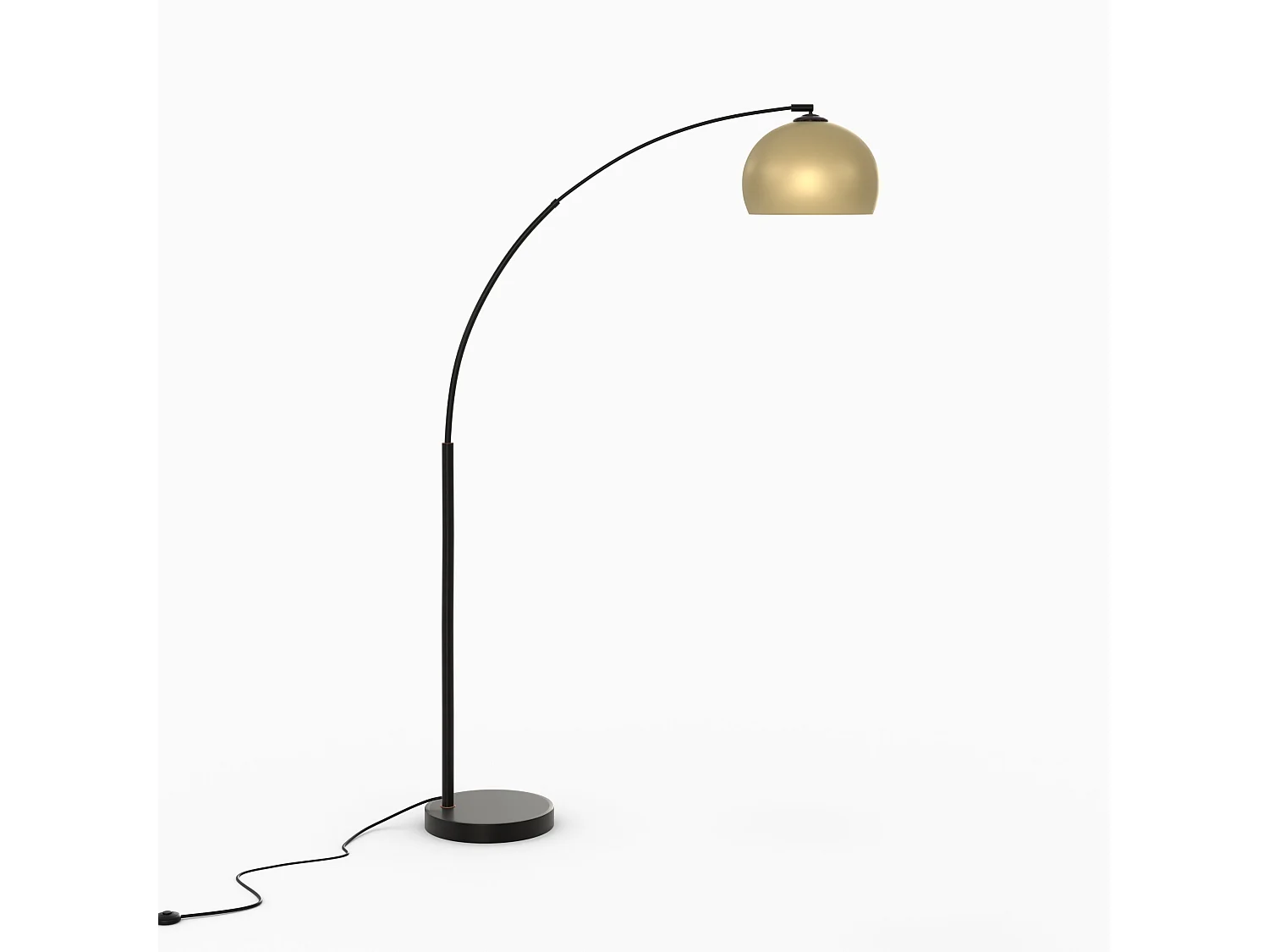 Lampada da terra in metallo nero e ottone - Dinard