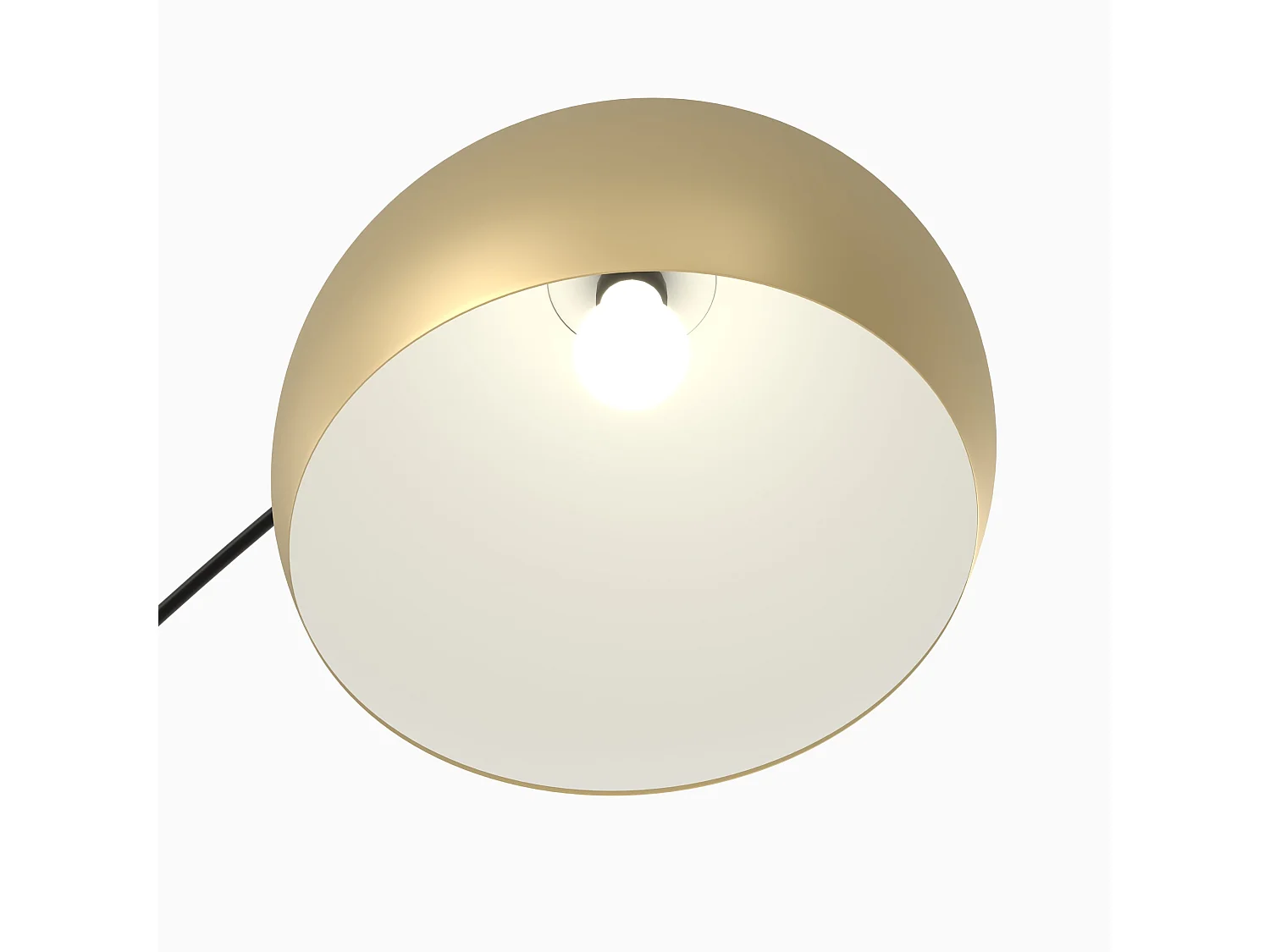 Lampada da terra in metallo nero e ottone - Dinard