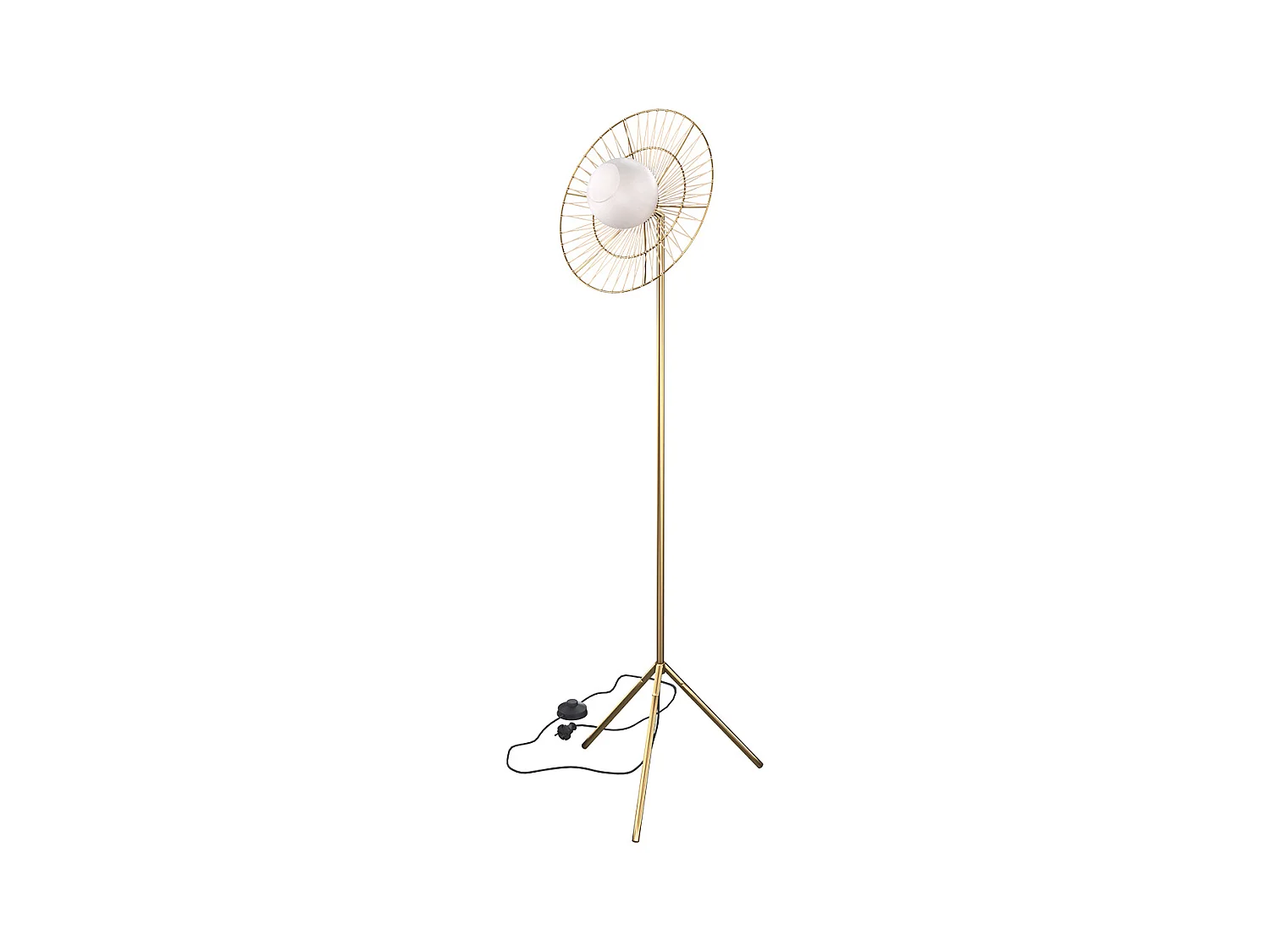 Lampadaire en métal doré - Bandia
