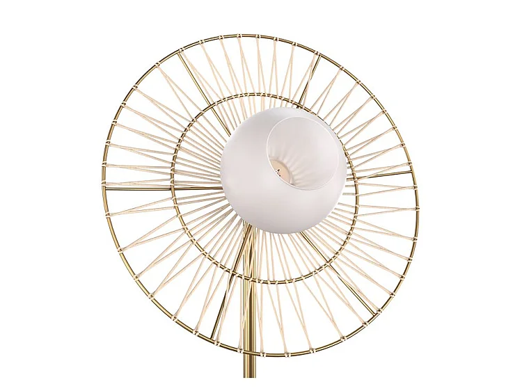 Lampadaio in metallo dorato 156 cm - Bandia