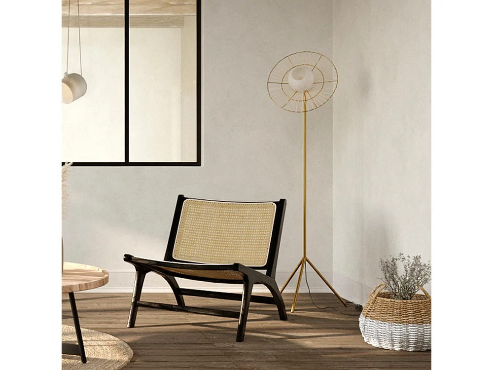 Lampadaio in metallo dorato 156 cm - Bandia