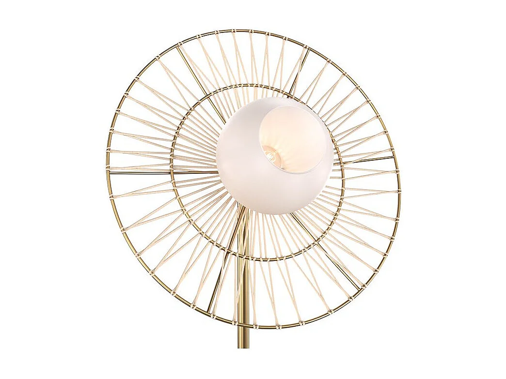 Lampadaio in metallo dorato 156 cm - Bandia