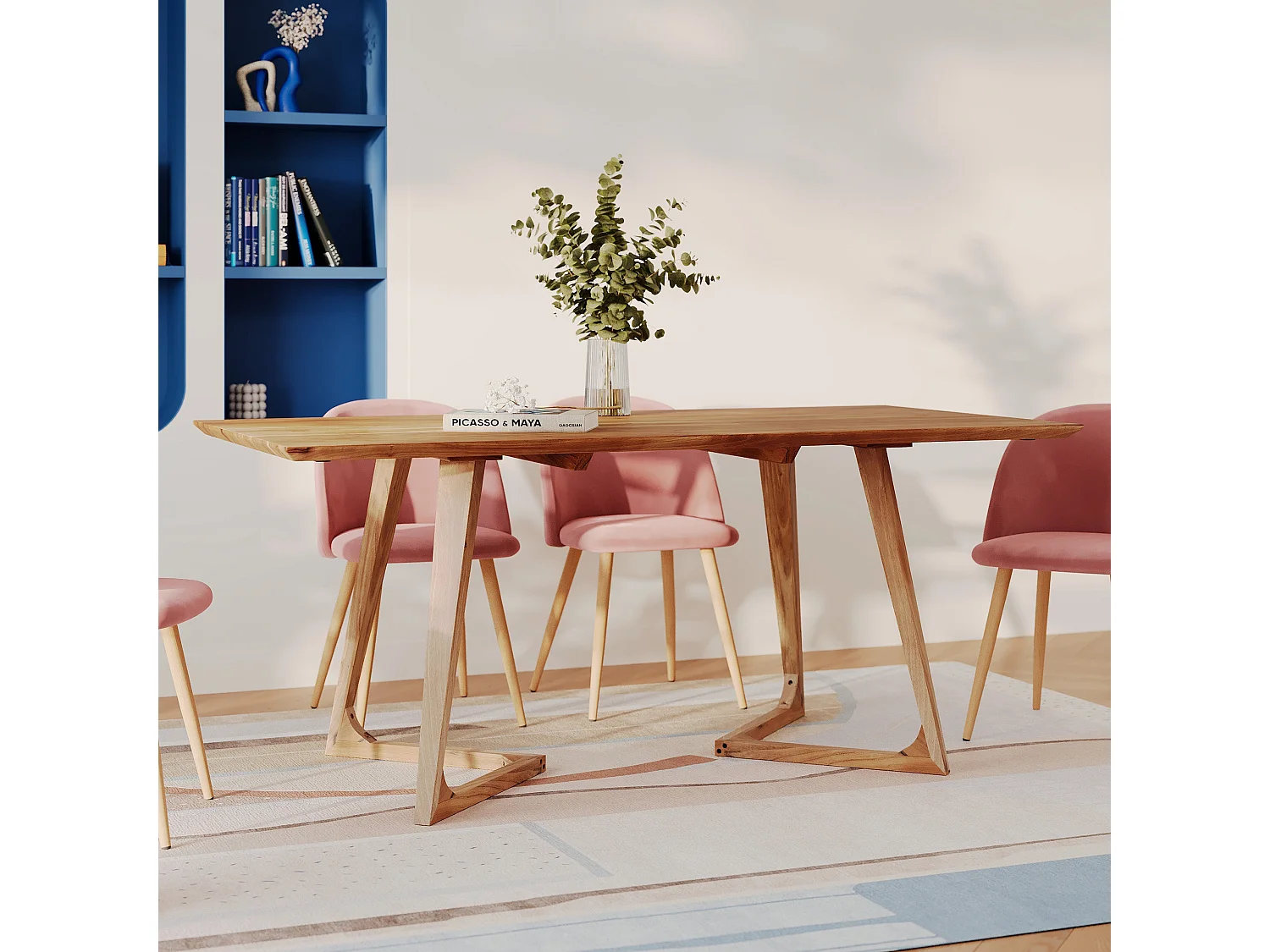 Mesa de comedor para 6 personas en madera de acacia 175 cm - Pita