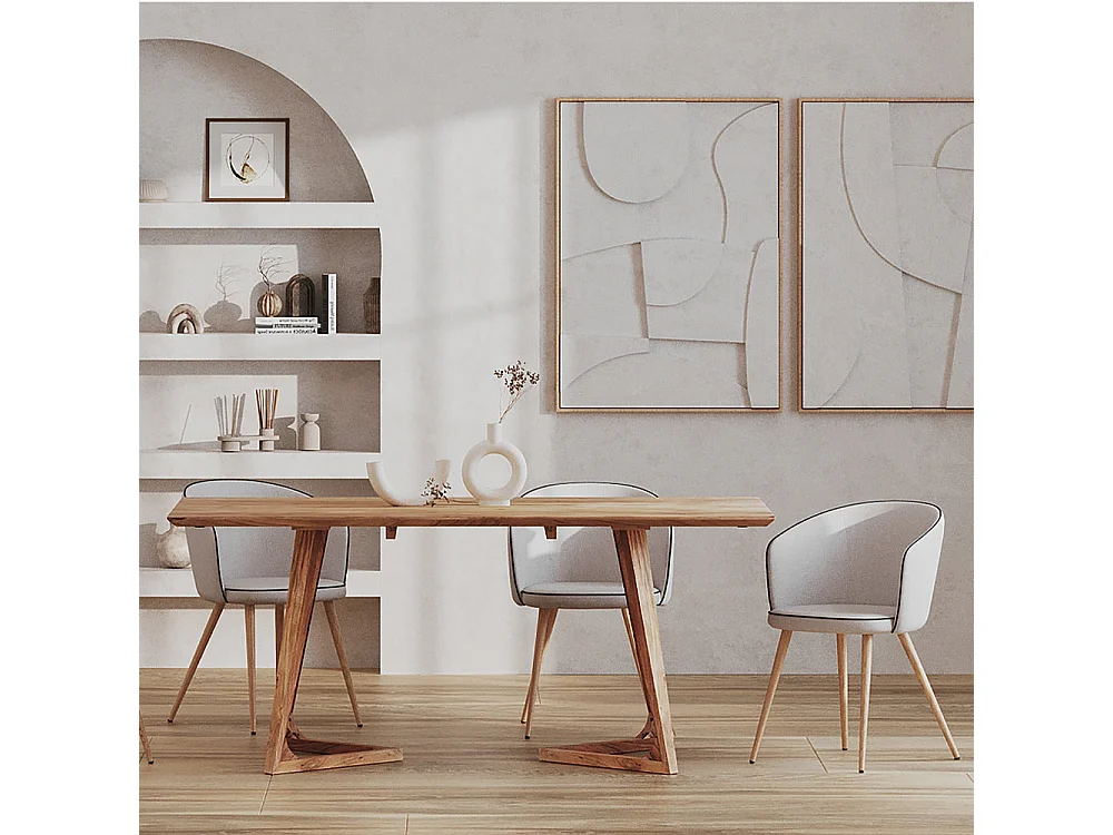 Mesa de comedor para 6 personas en madera de acacia 175 cm - Pita