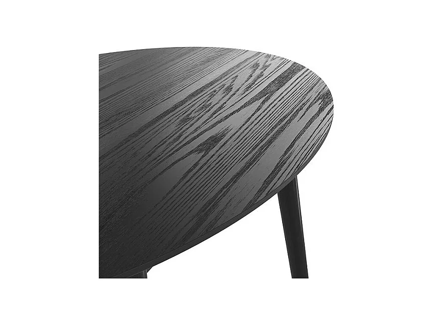 Mesa ovalada para 4 personas en madera negra 130 cm - Eddy