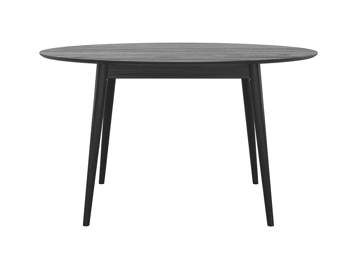 Mesa ovalada para 4 personas en madera negra 130 cm - Eddy