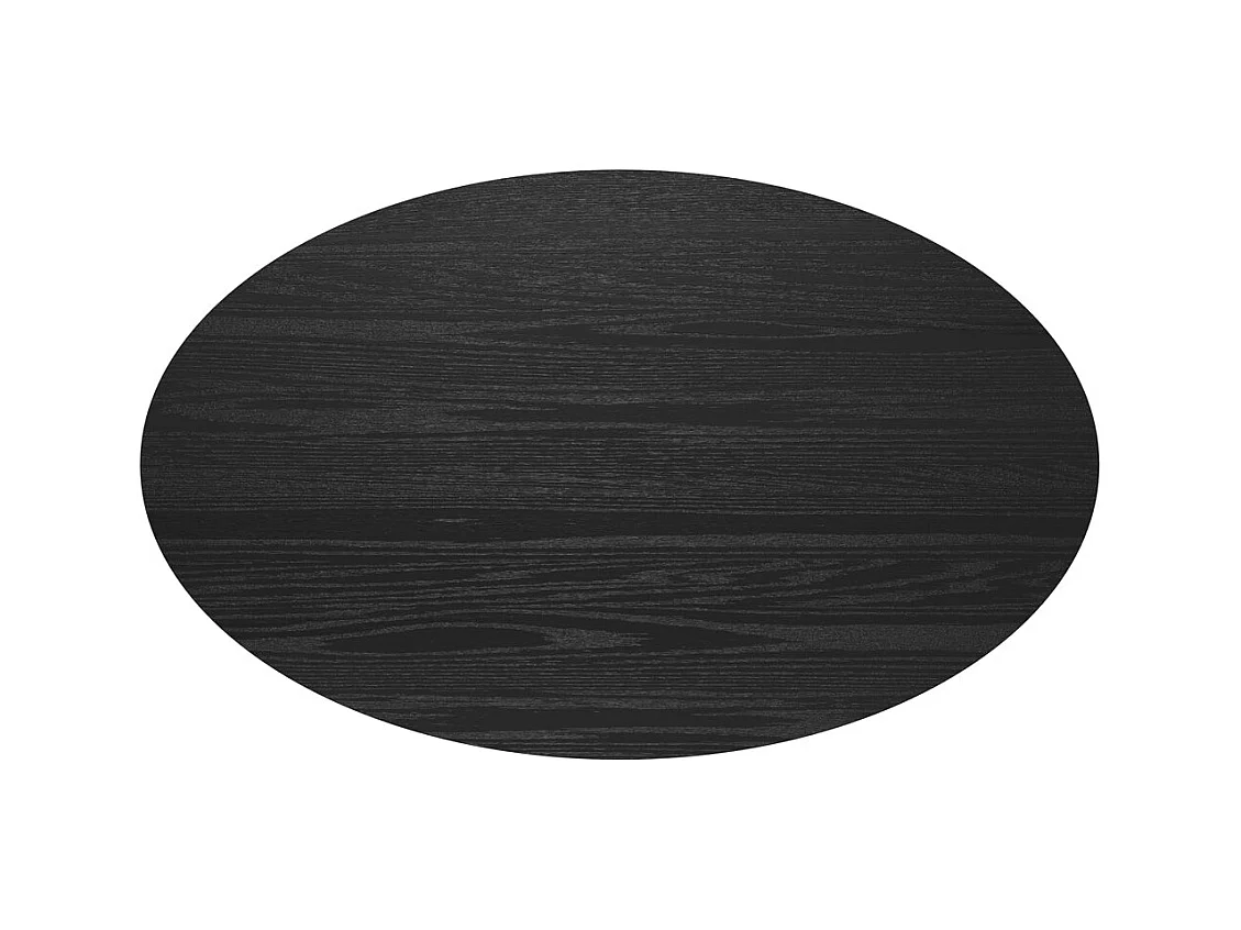 Mesa ovalada para 4 personas en madera negra 130 cm - Eddy