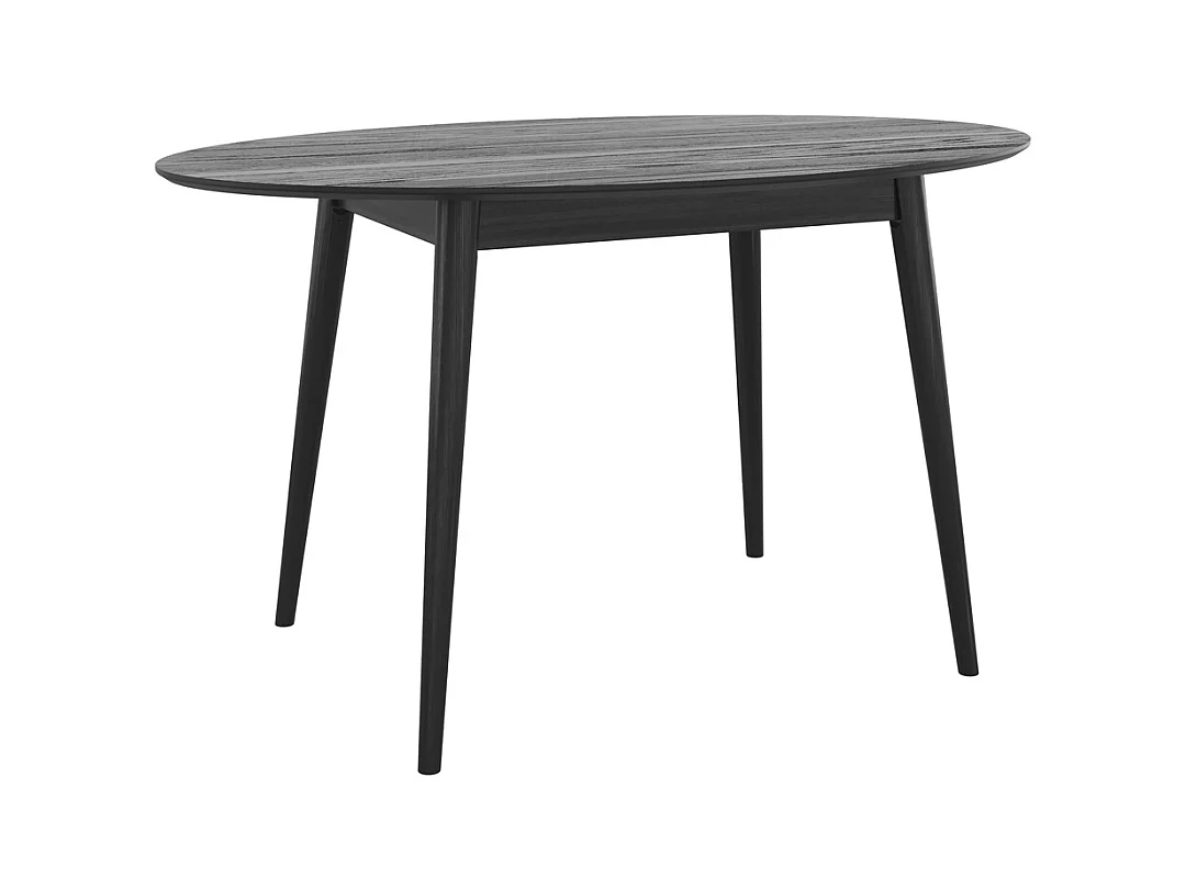 Table ovale 4 personnes en bois noir 130 cm - Eddy