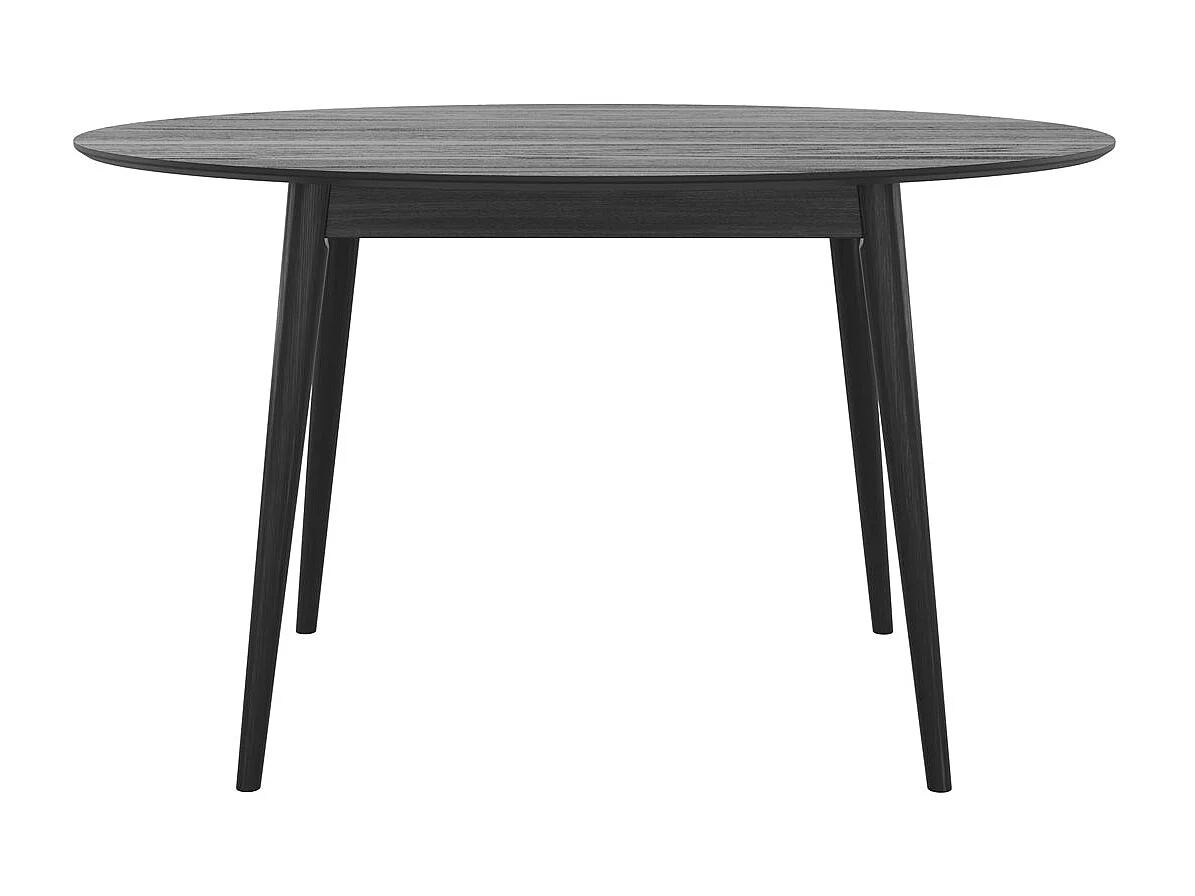 Table ovale 4 personnes en bois noir 130 cm - Eddy