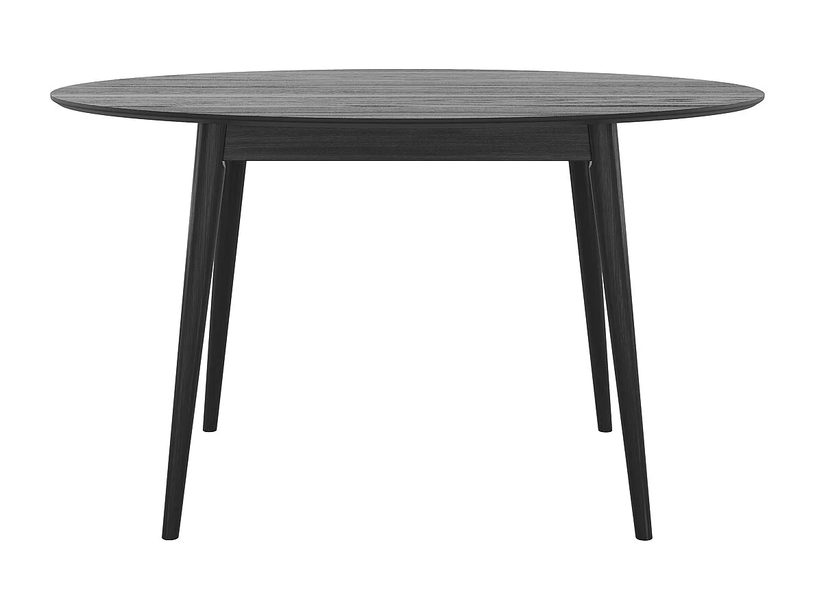 Table ovale 4 personnes en bois noir 130 cm - Eddy
