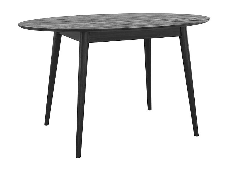Table ovale 4 personnes en bois noir 130 cm - Eddy