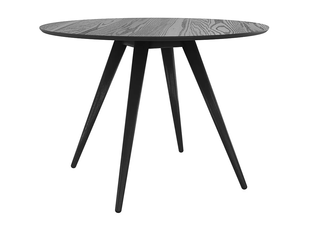 Tavolo rotondo per 4 persone in legno nero D105 cm - Liwa