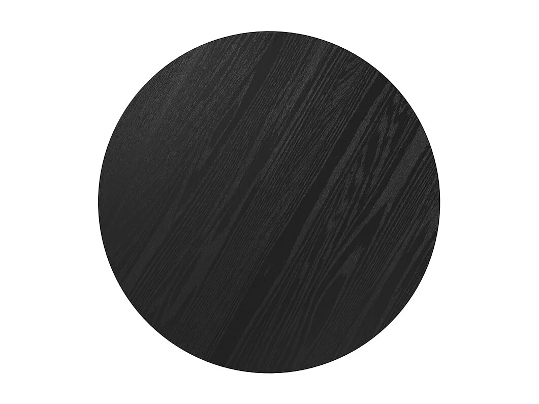 Tavolo rotondo per 4 persone in legno nero D105 cm - Liwa