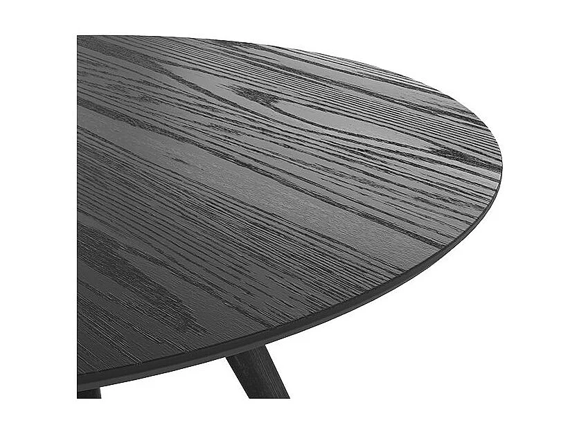 Tavolo rotondo per 4 persone in legno nero D105 cm - Liwa