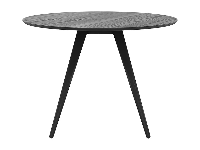 Tavolo rotondo per 4 persone in legno nero D105 cm - Liwa