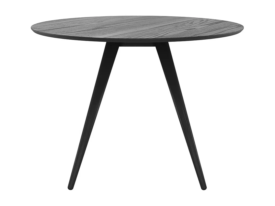 Tavolo rotondo per 4 persone in legno nero D105 cm - Liwa